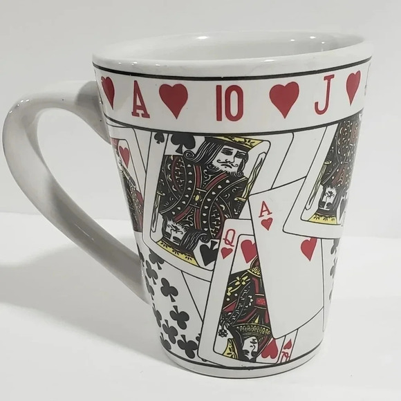 Deco Art by CTG Royal Flush  Deck of Cards Coffee Mug,Multi-colored. - Picture 1 of 6